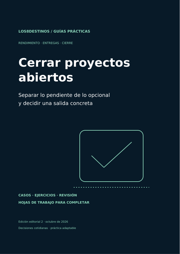 Cerrar proyectos abiertos